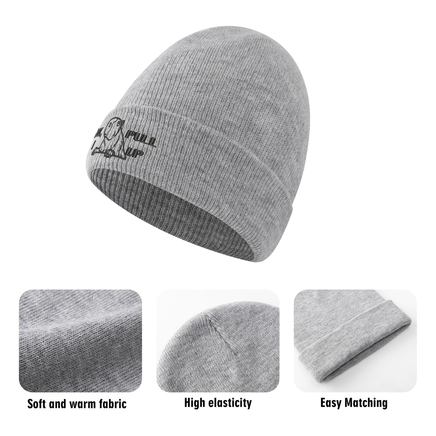 Capybara Embroidered Knitted Hats