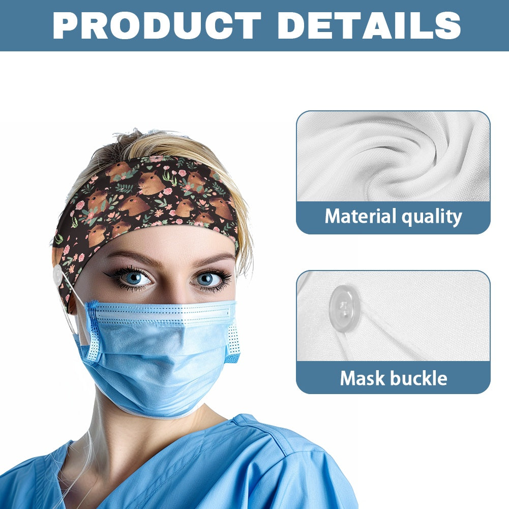 Nurse button headband Capybara