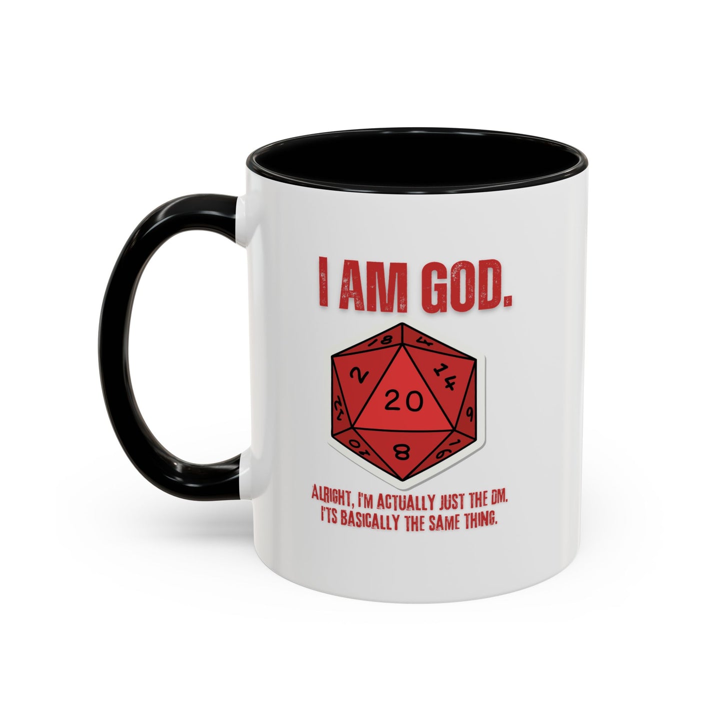 DND, DM, Dungeon Master, Dungeons and Dragons Accent Coffee Mug, 11oz