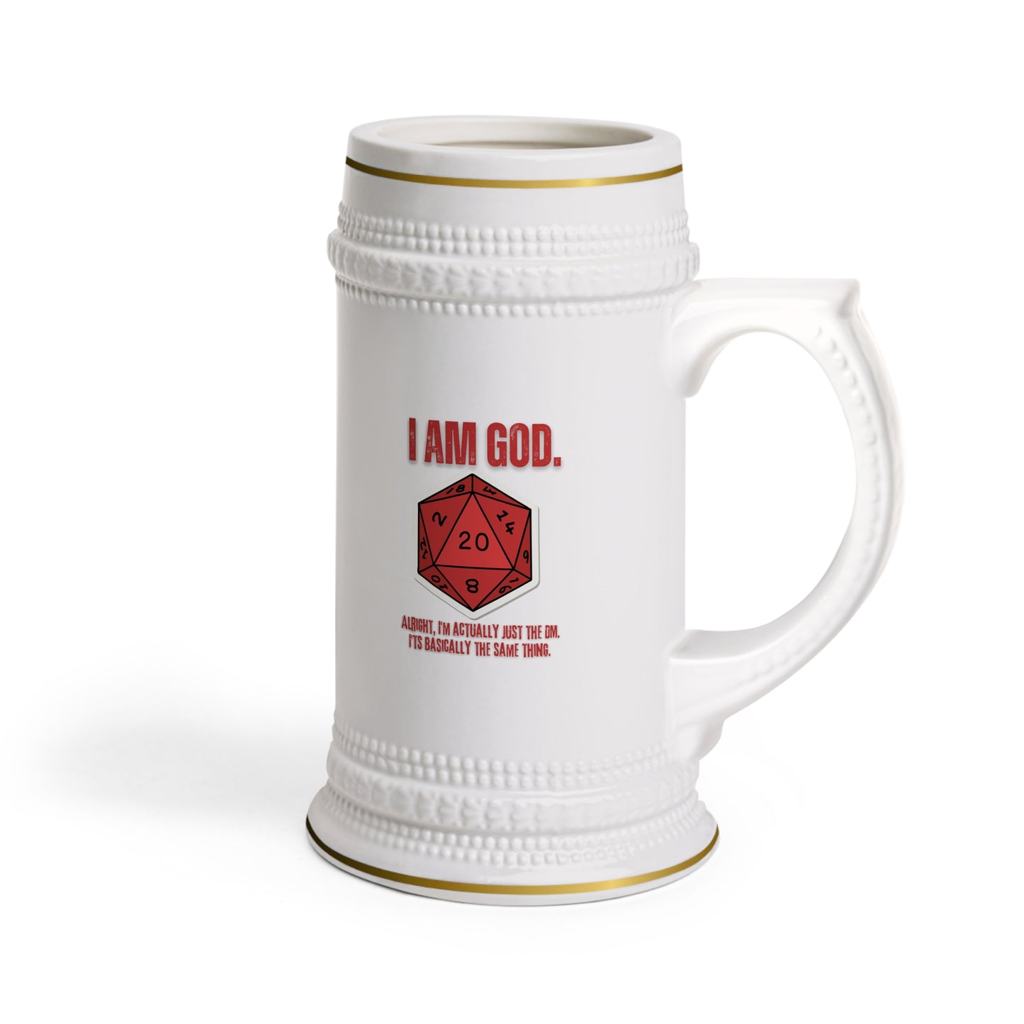 DND, DM, Dungeon Master, Dungeons and Dragons Beer Stein Mug