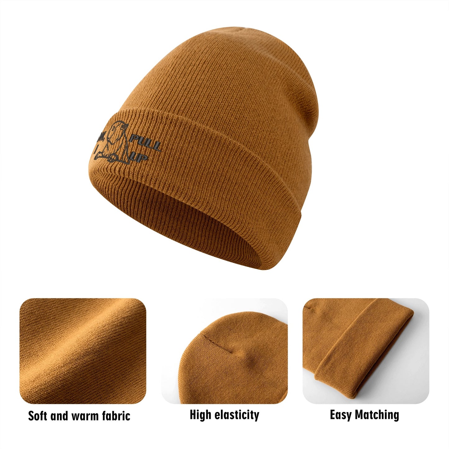 Capybara Embroidered Knitted Hats