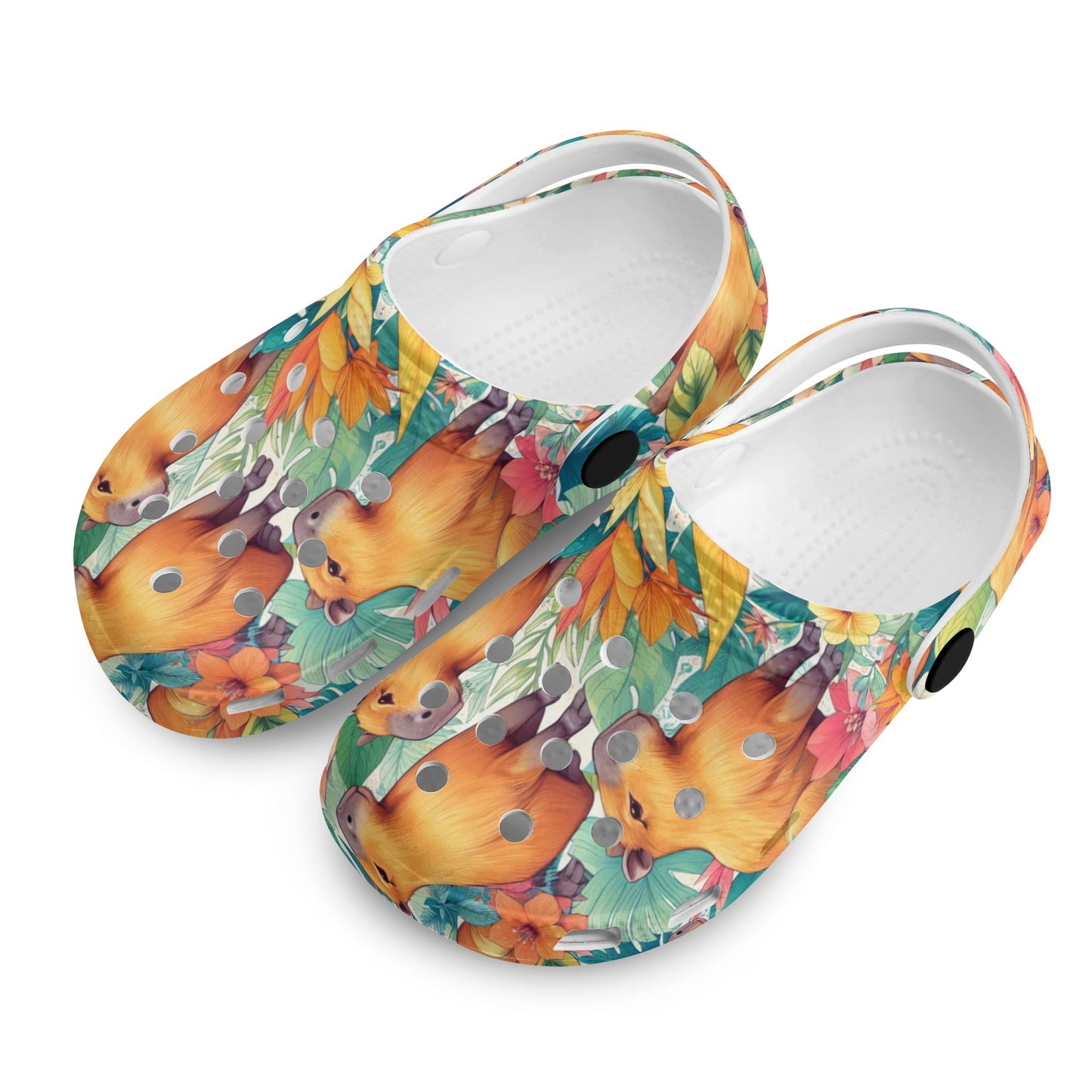 Capybara Clogs Kids All Over Printing Classic Clogs