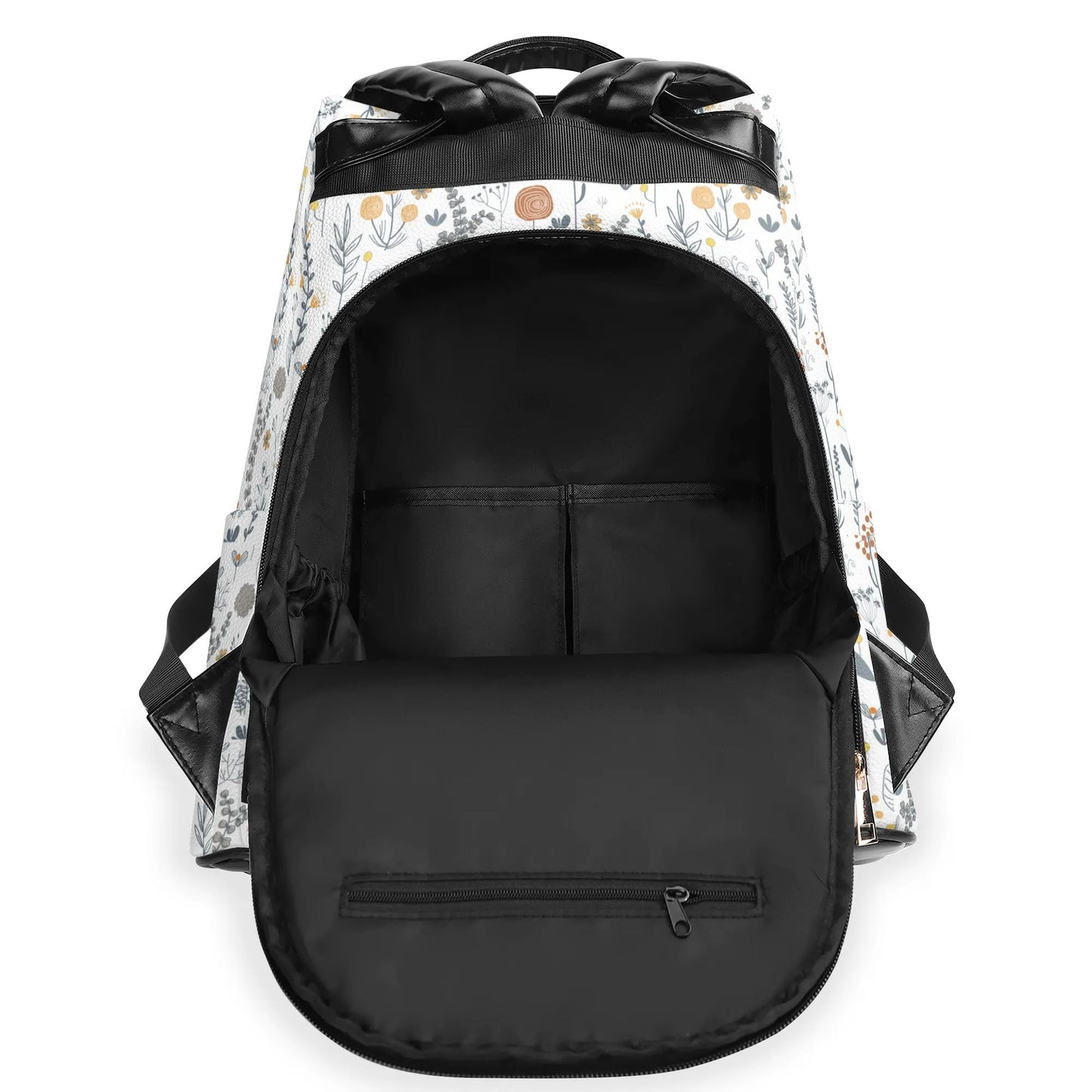 Floral Bag Flowers Backpack New Travel PU Daypack Anti-theft Backpack