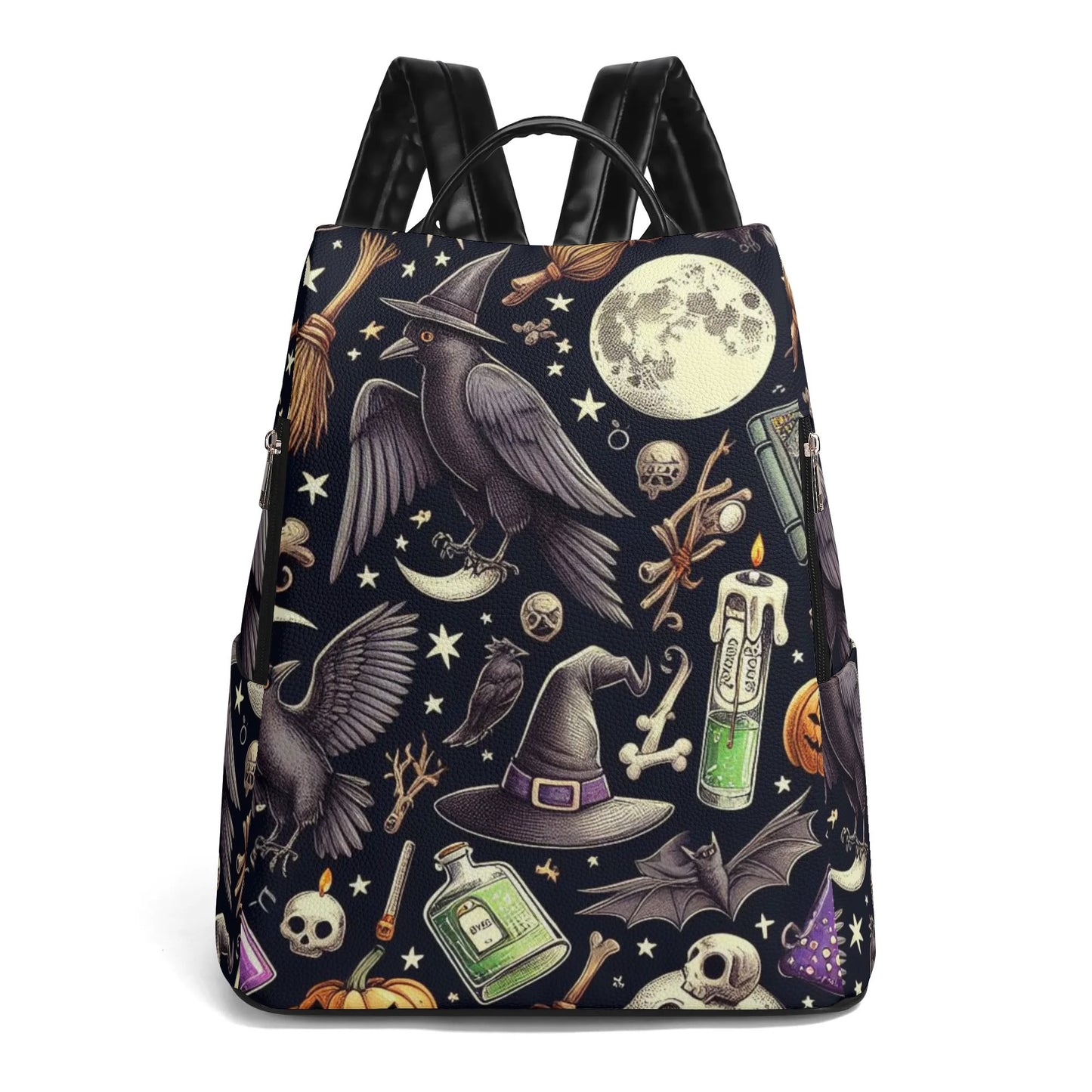 Witchy Bag Gothic Bag New Travel PU Daypack Anti-theft Backpack