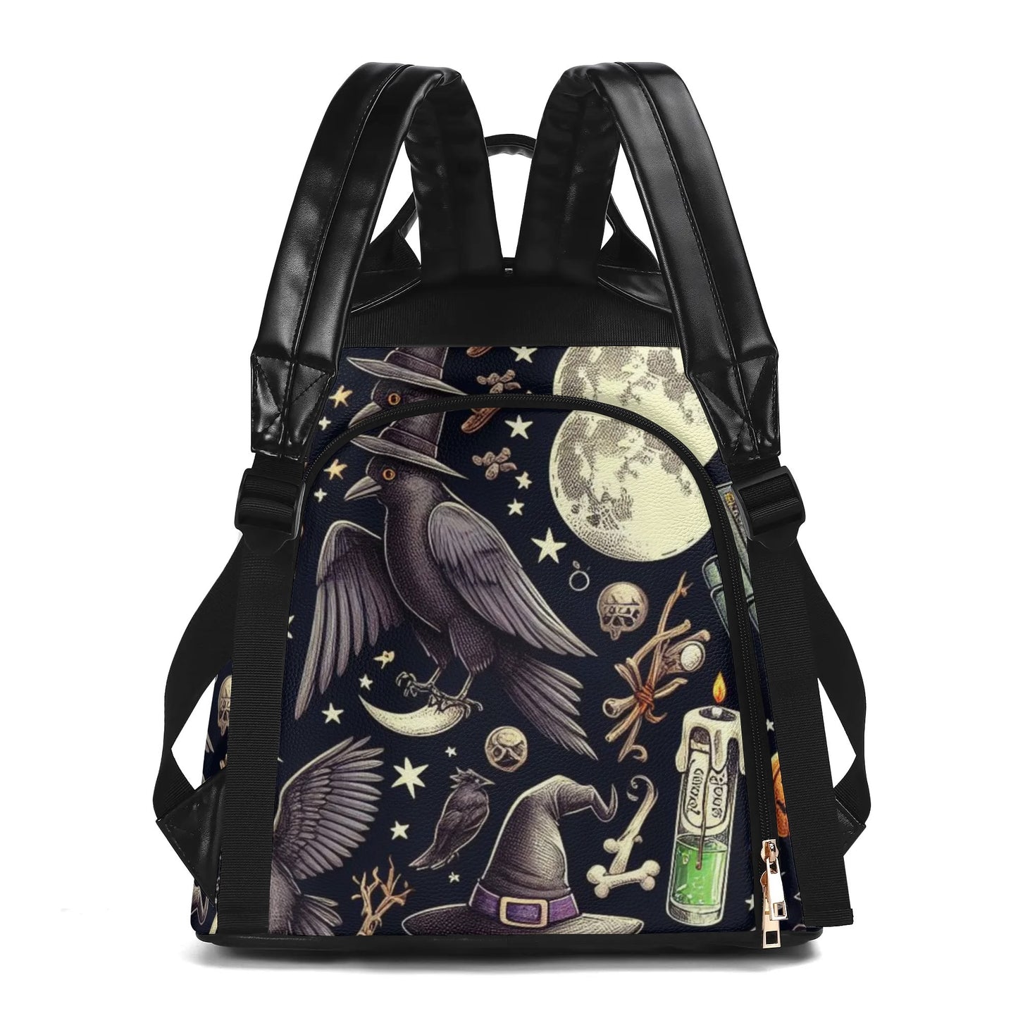 Witchy Bag Gothic Bag New Travel PU Daypack Anti-theft Backpack