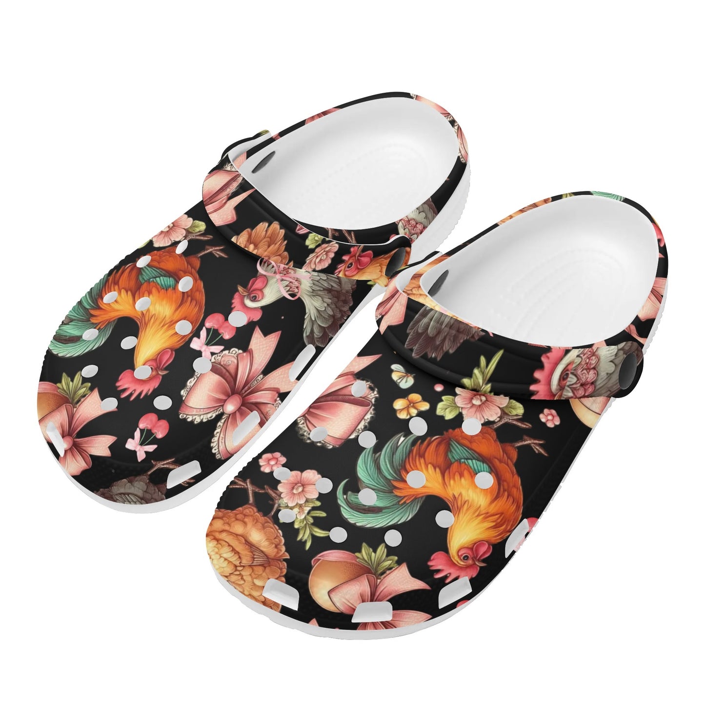 Chicken Pattern Clogs for Animal Print Womens All Over Printing Classic Sandals