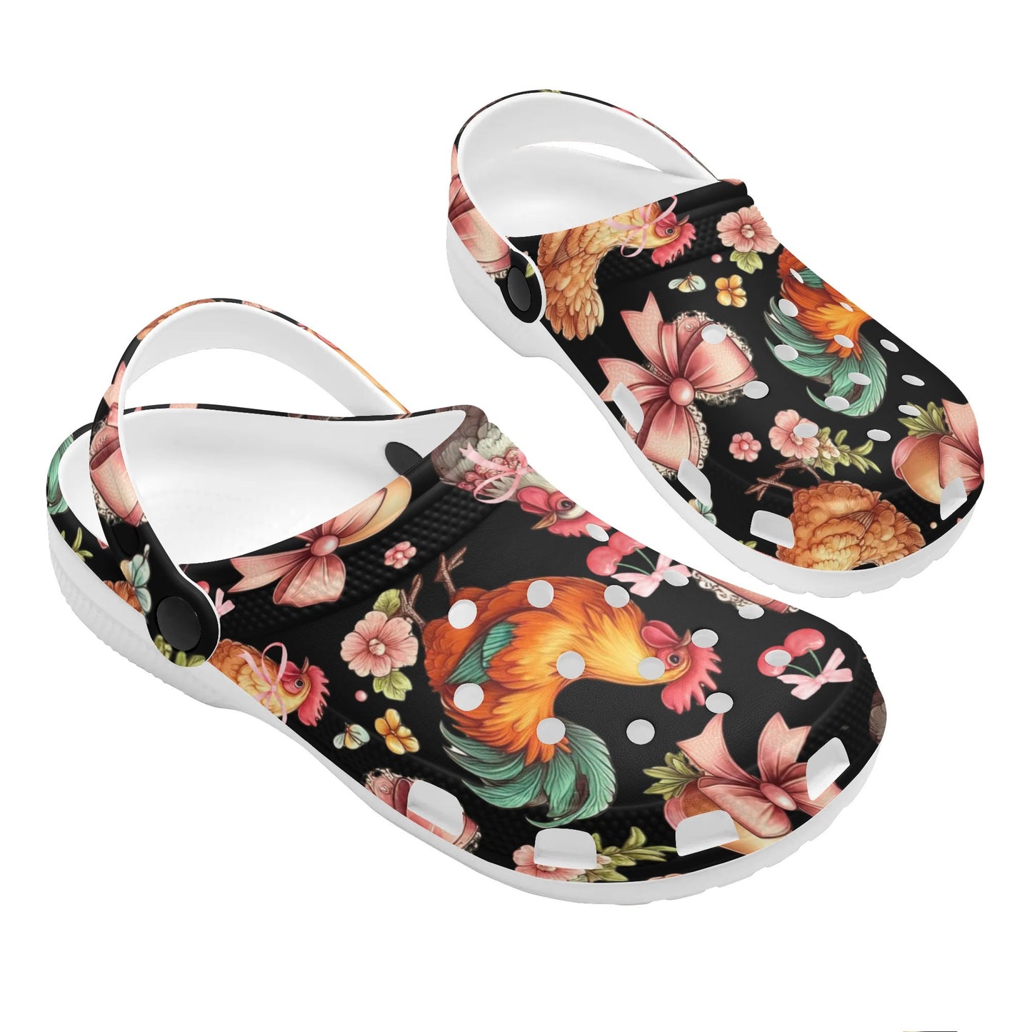 Chicken Pattern Clogs for Animal Print Womens All Over Printing Classic Sandals