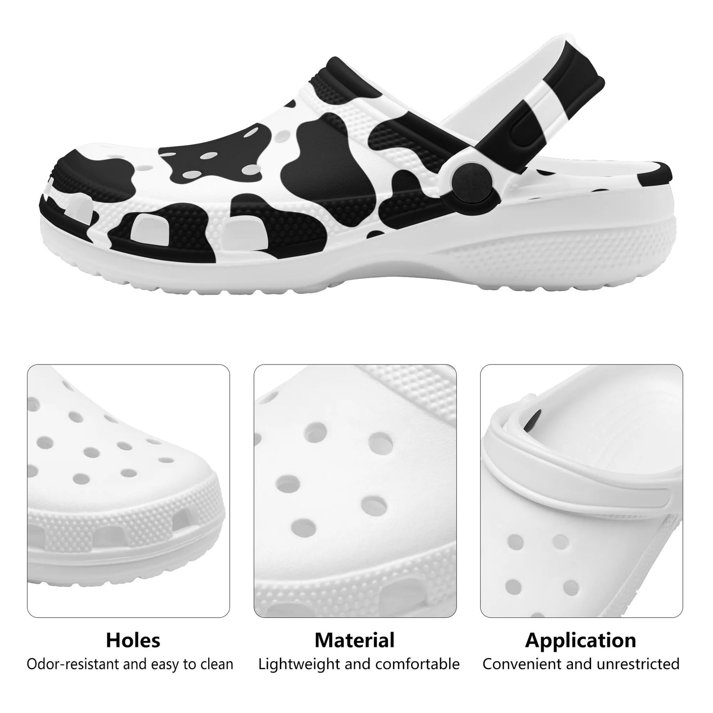 Cow Print Clogs Cow Pattern Clogs Cow Clogs Womens All Over Printing Classic Sandals