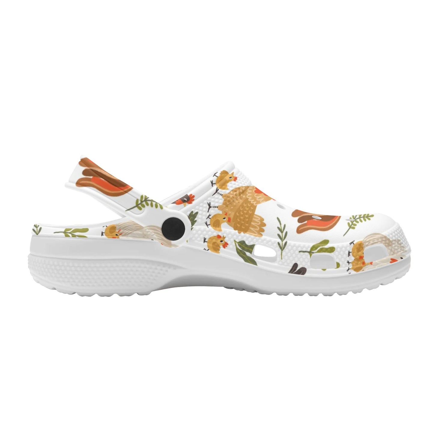 Chicken Pattern Clogs Farm Animal Clogs Womens All Over Printing Classic Sandals