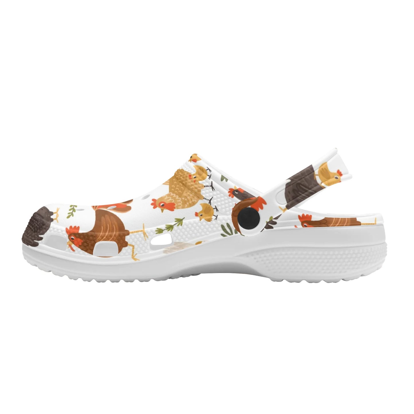 Chicken Pattern Clogs Farm Animal Clogs Womens All Over Printing Classic Sandals