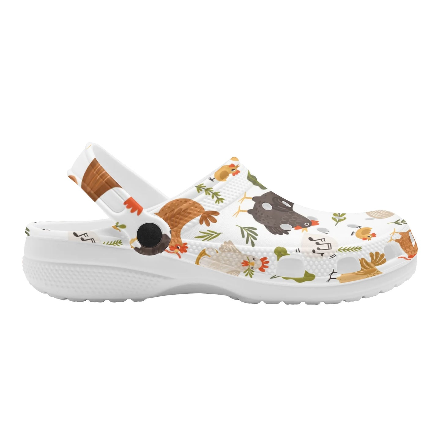 Chicken Pattern Clogs Farm Animal Clogs Womens All Over Printing Classic Sandals