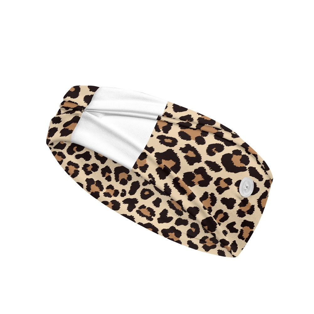 Lepard Print Nurse button headband