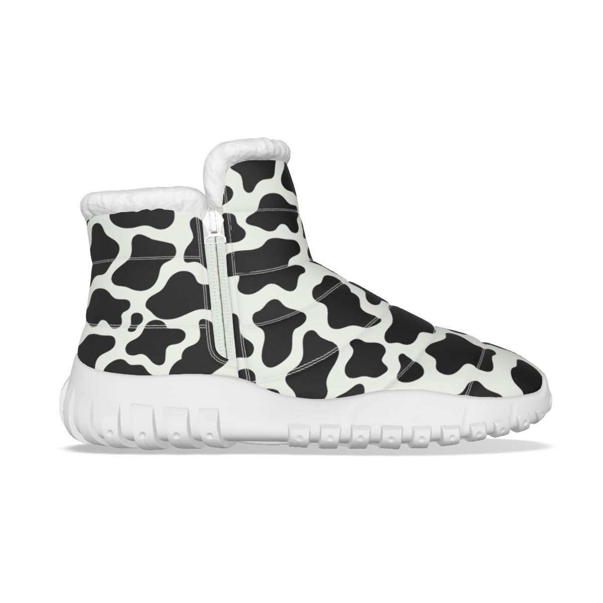 Cow Print Snow Boots Cow Pattern All-Over Print Women's Zip-up Snow Boots