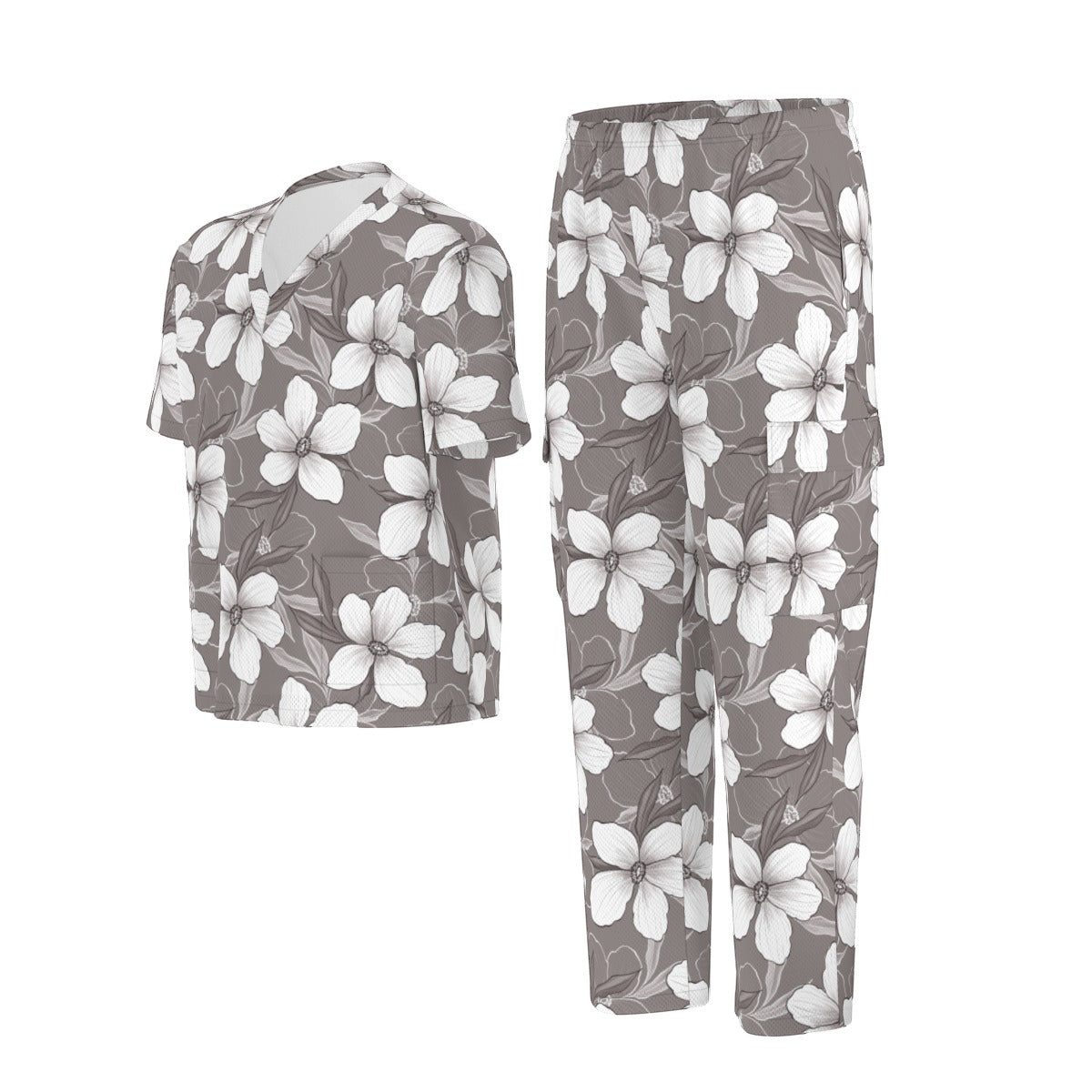 All-Over Print Unisex Scrub Set|Birdseye