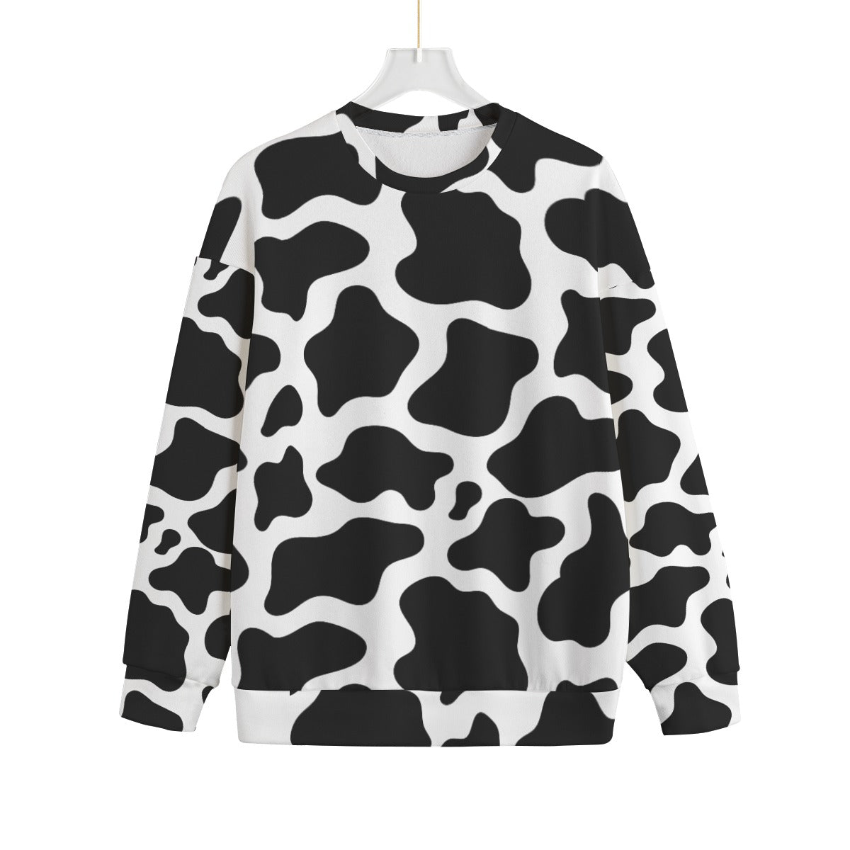 Cow Print Sweater Cow Pattern All-Over Print Unisex Knitted Fleece Sweater | Plus Size Cow Print