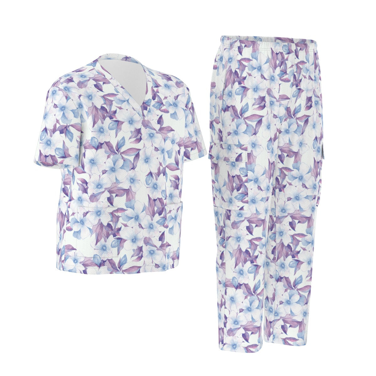 Nurse Flower Scrubs Nursing Scrubs Healthcare Scrub Set