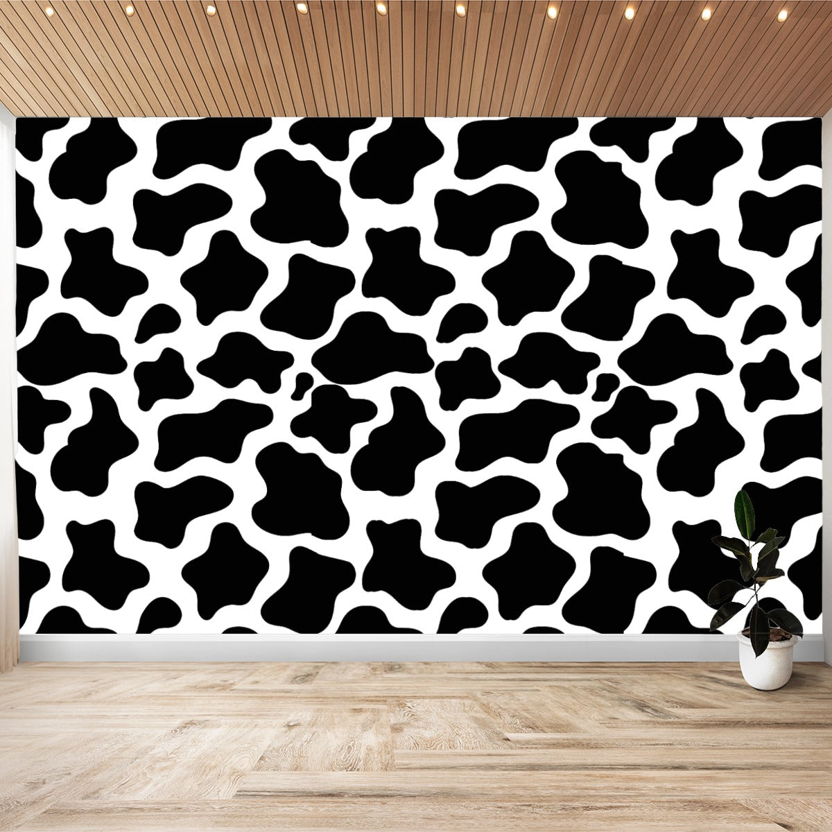 Cow Print Wall Stickers Cow Pattern Wall Paper Sticker