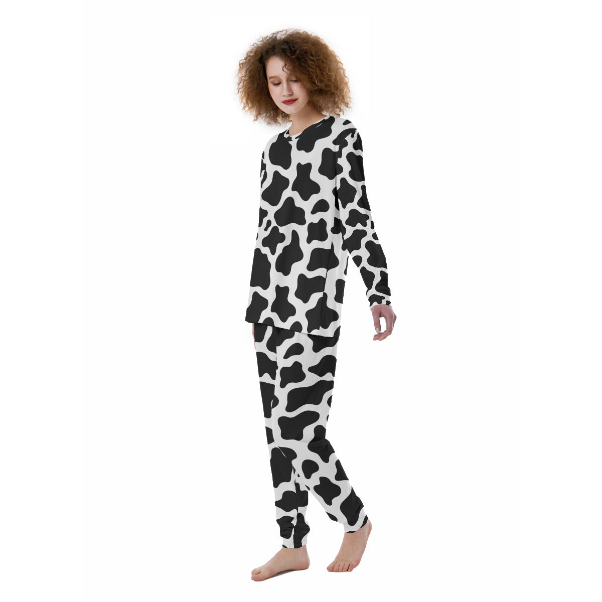 Cow Print PJ's Cow Pattern All-Over Print Women's Pajamas