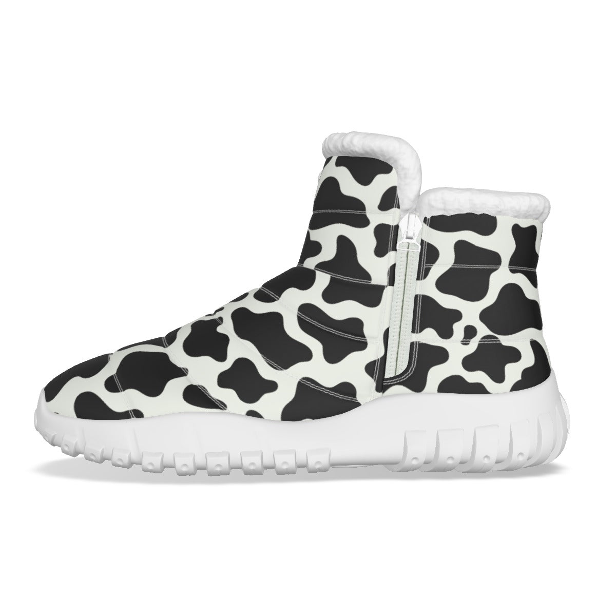 Cow Print Snow Boots Cow Pattern All-Over Print Women's Zip-up Snow Boots