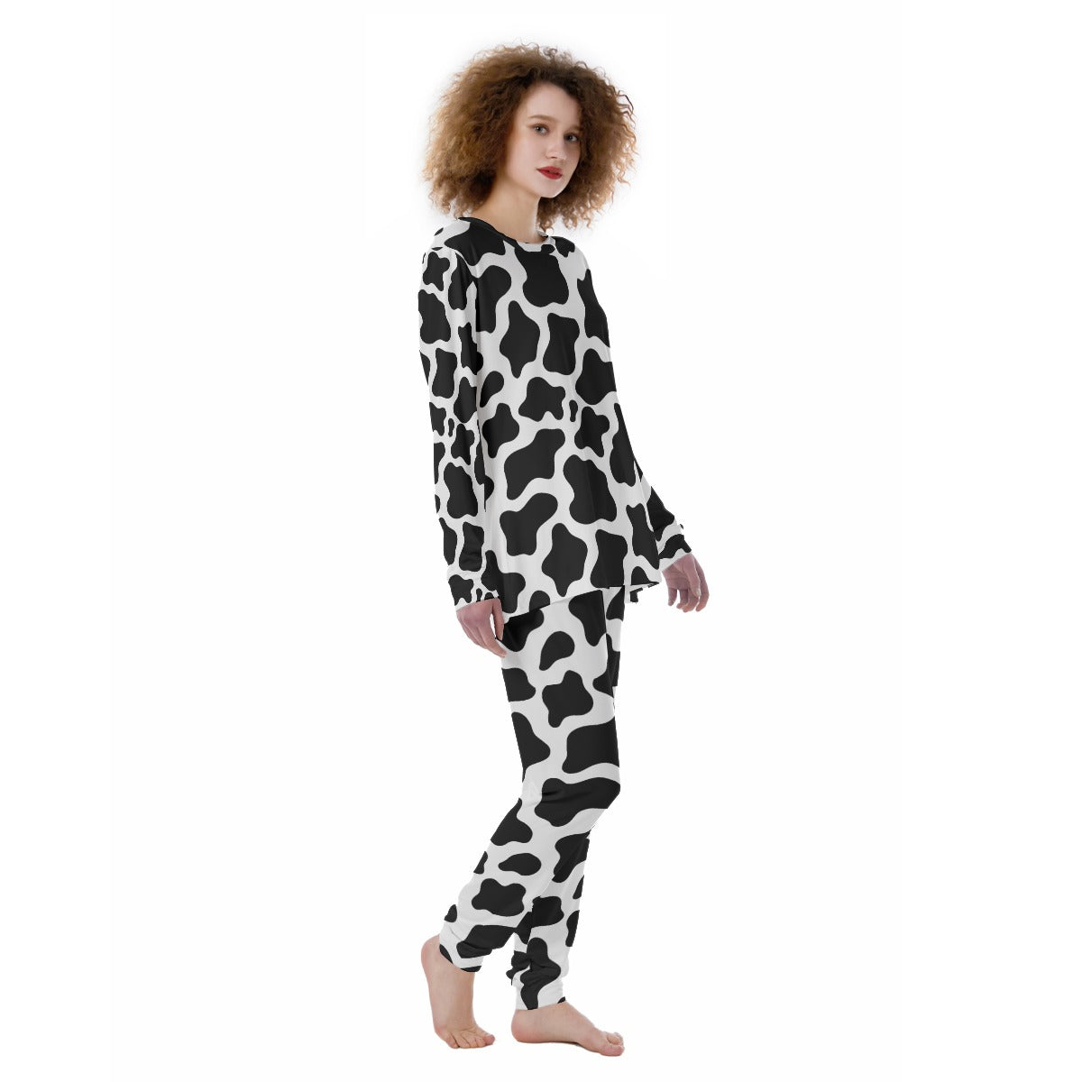 Cow Print PJ's Cow Pattern All-Over Print Women's Pajamas