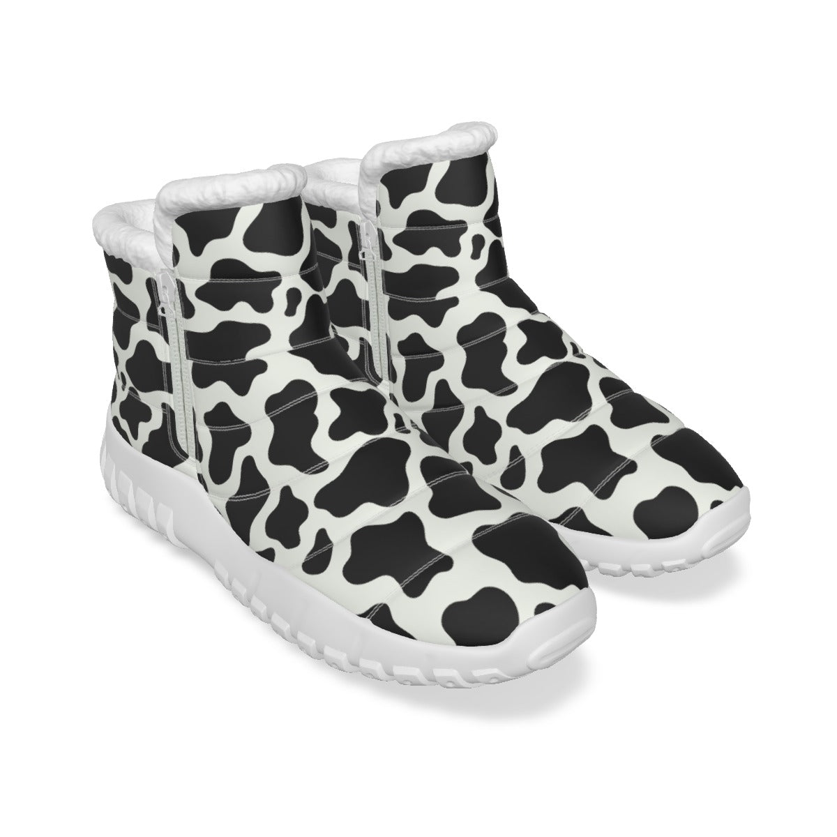 Cow Print Snow Boots Cow Pattern All-Over Print Women's Zip-up Snow Boots