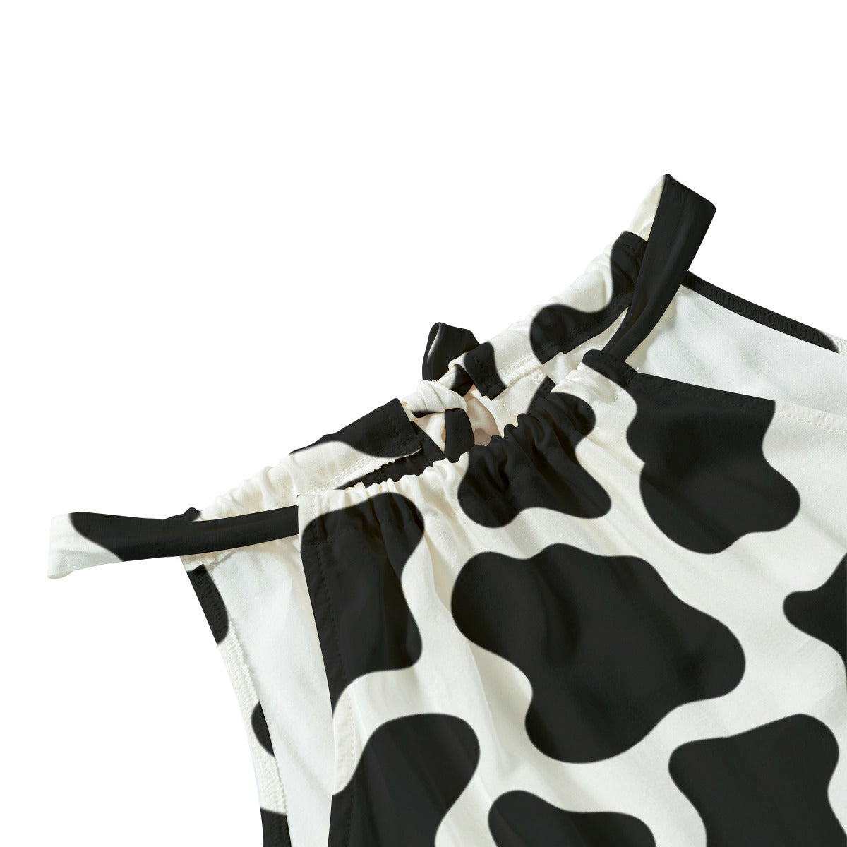 Cow Print Dress Cow Pattern Print Women's Halter Dress | Rayon