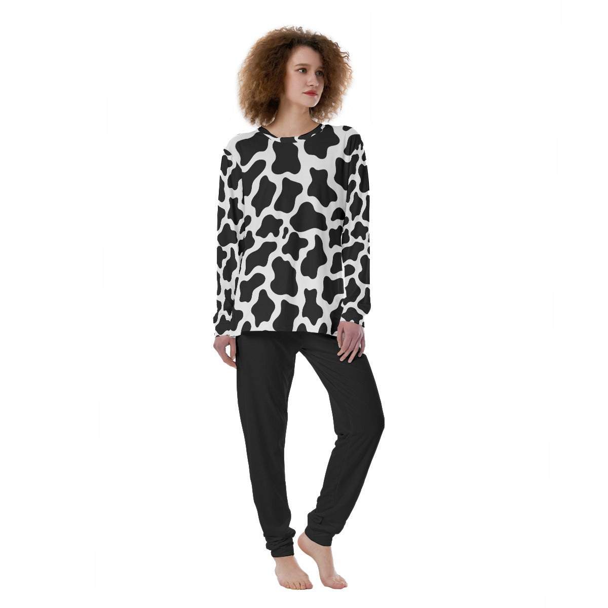 Cow Print PJ's Cow Pattern All-Over Print Women's Pajamas