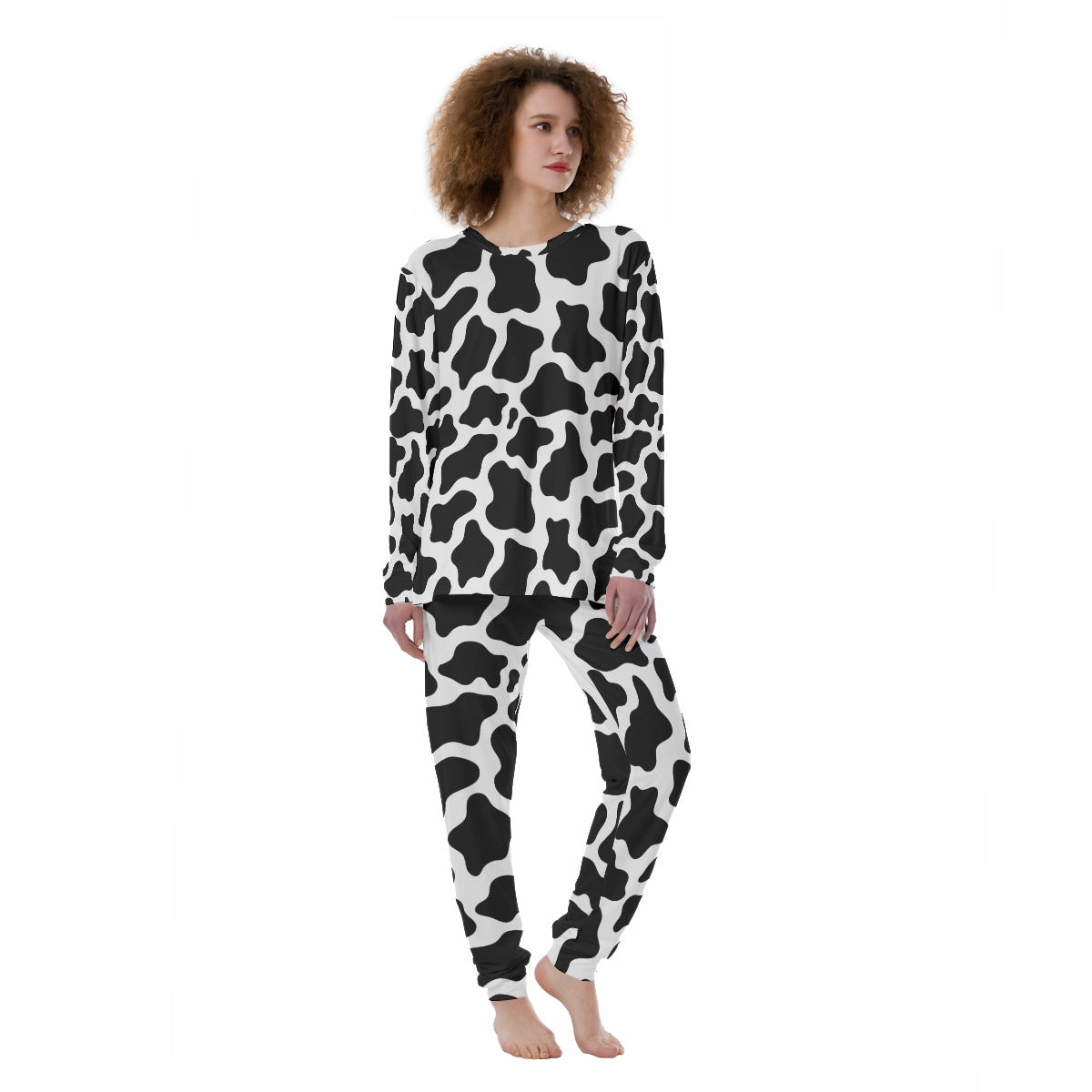 Cow Print PJ's Cow Pattern All-Over Print Women's Pajamas