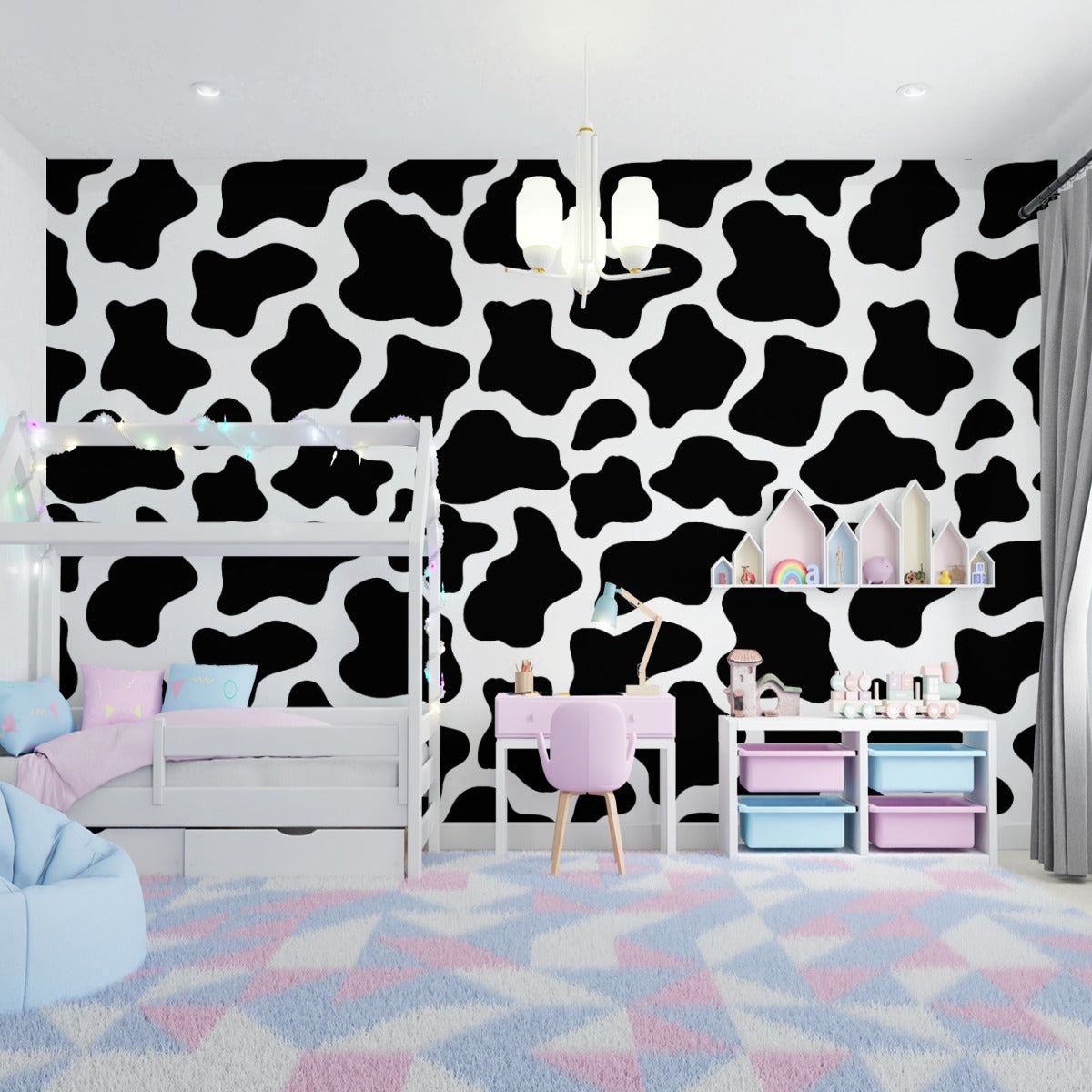 Cow Print Wall Stickers Cow Pattern Wall Paper Sticker