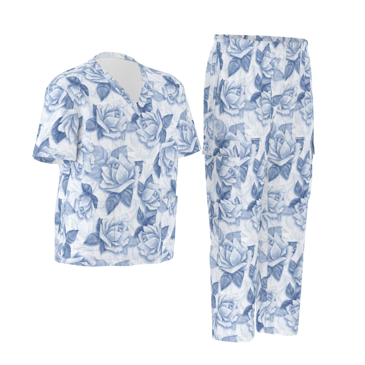 Scrubs Set for Women Flower Scrubs Floral Scrubs Nurses Scrub Set