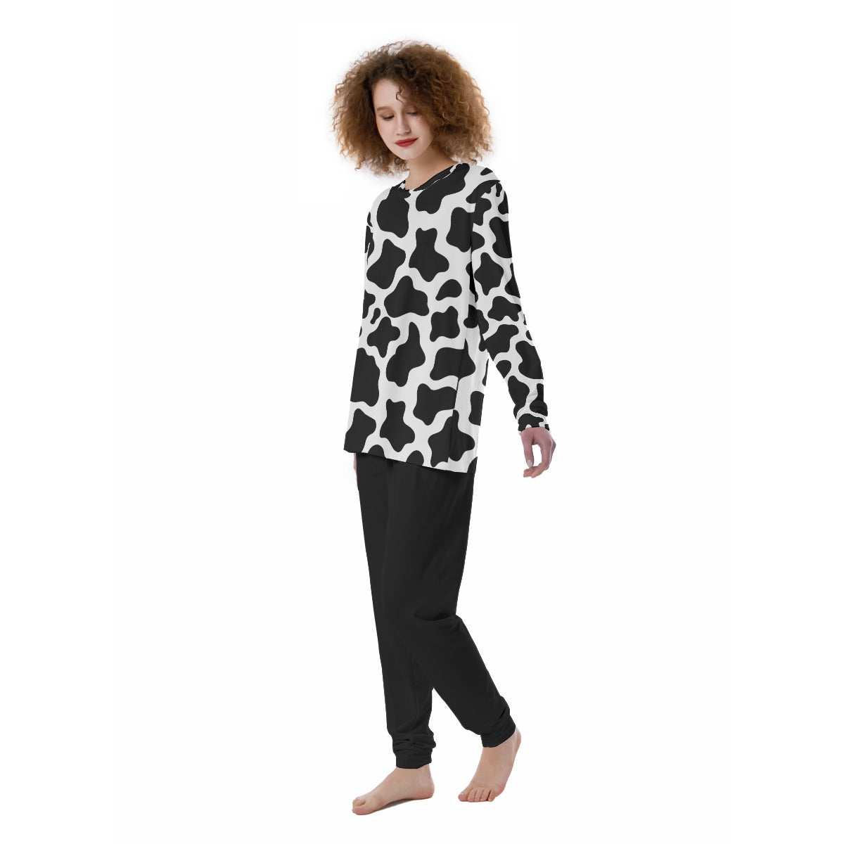 Cow Print PJ's Cow Pattern All-Over Print Women's Pajamas