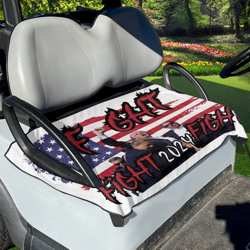 Donald Trump Fight Fight Fight Golf Cart Cushion Cover