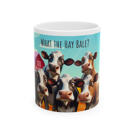 Cow Humor Ceramic Mug, Funny Farmhouse Coffee Cup, Gift for Cow Lovers, Cute Animal Mug, Perfect for Farm Themed Kitchen