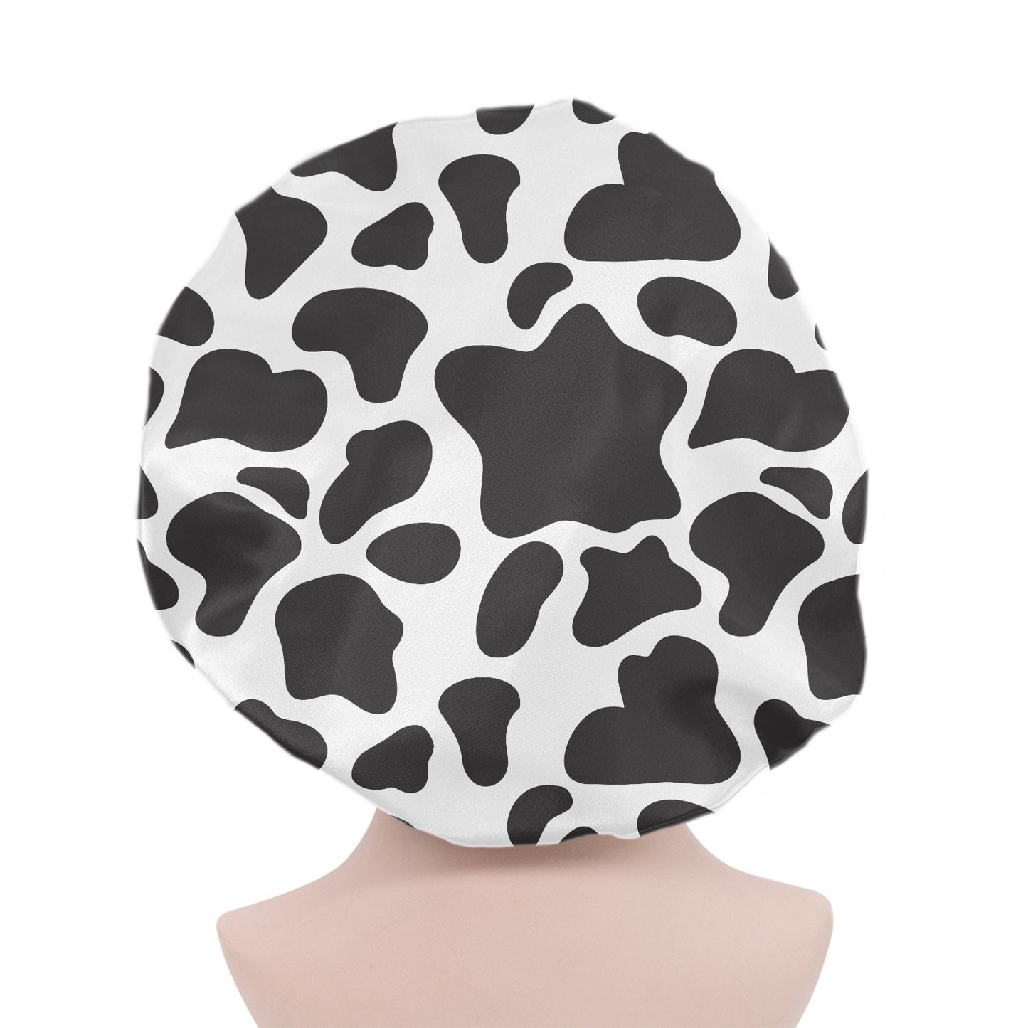 Cow Print Hair Bonnet Cow Pattern Sleep Bonnet Cap Cow Print