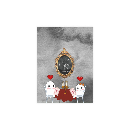 Cute ghosts on as date, Greeting Card Bundles (10, 30, 50 pcs)