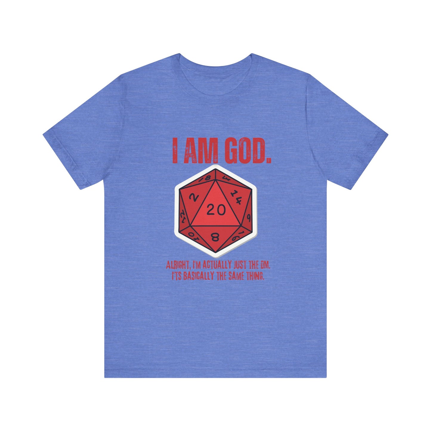 DND, DM, Dungeon Master, Dungeons and Dragons, Unisex Jersey Short Sleeve Tee