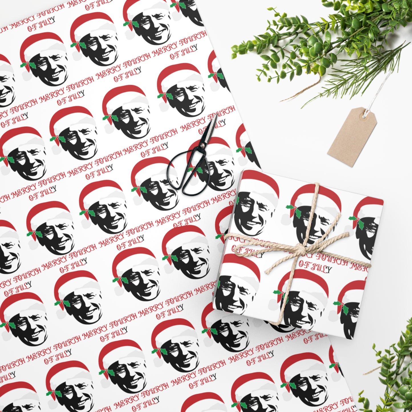 Joe Biden Merry Fourth of July Wrapping Paper