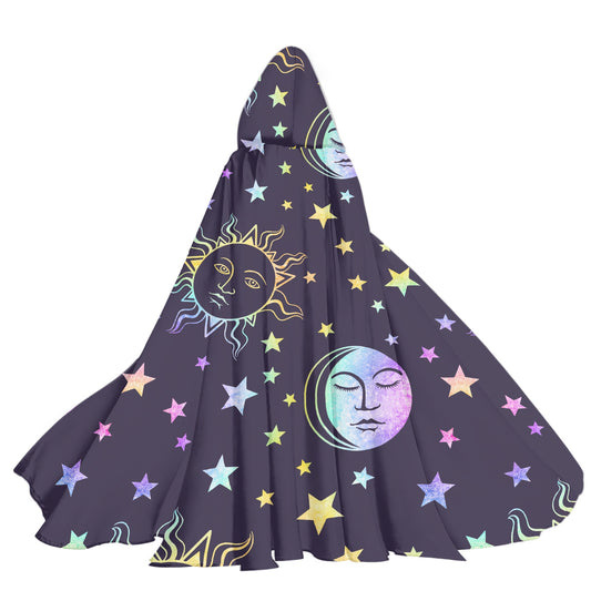 Moon and Stars Adult Halloween Cloak