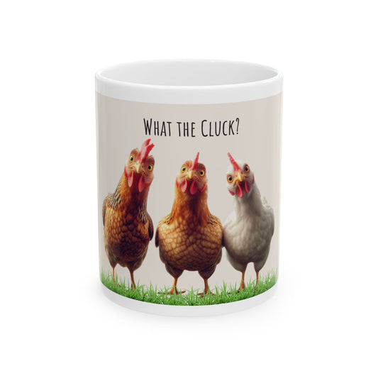 Funny Chicken Mug - What the Cluck? | Perfect Gag Gift, Kitchen Decor, Coffee Lover's Gift, Home Barware, Animal Lovers