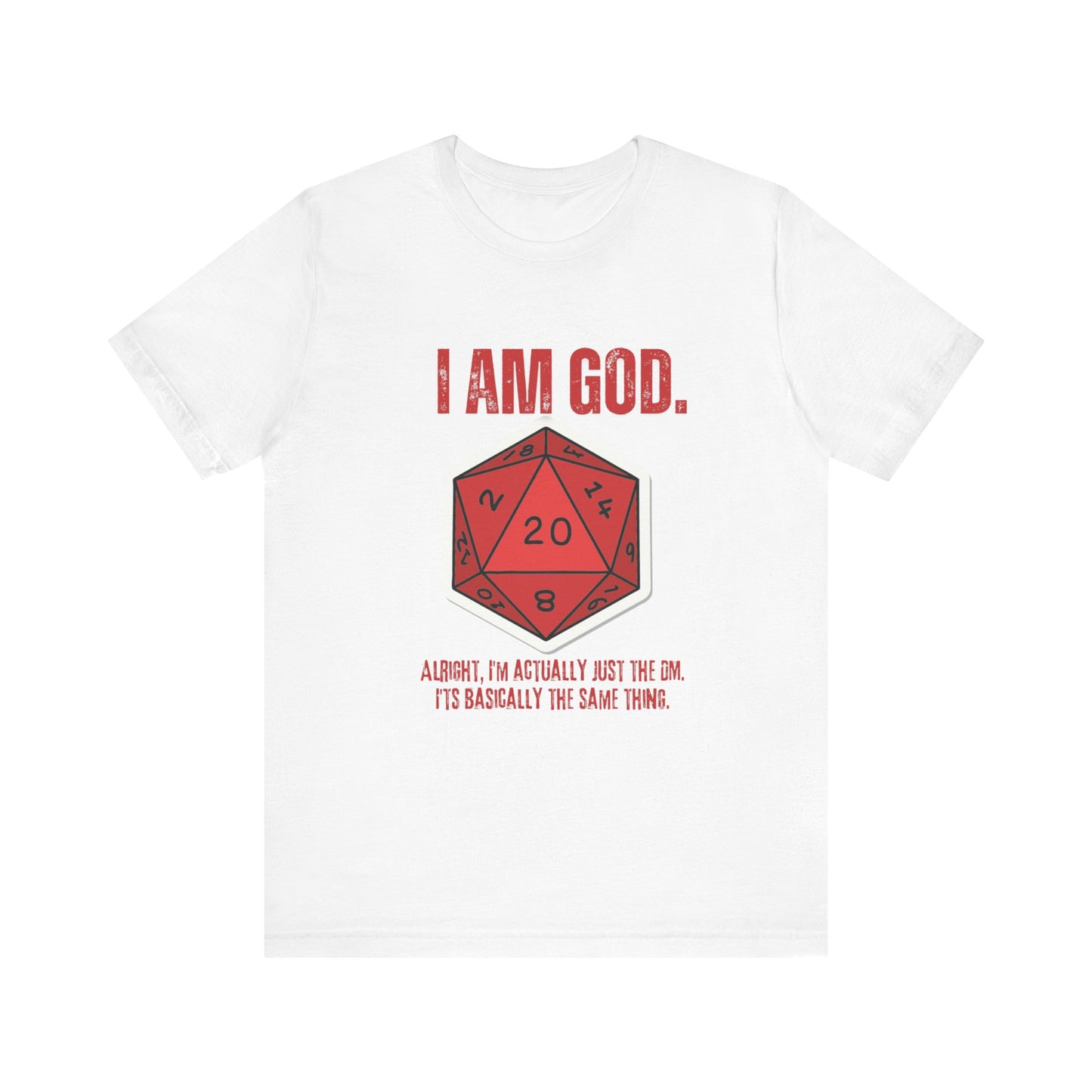 DND, DM, Dungeon Master, Dungeons and Dragons, Unisex Jersey Short Sleeve Tee