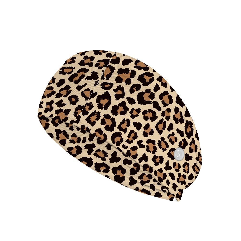 Lepard Print Nurse button headband