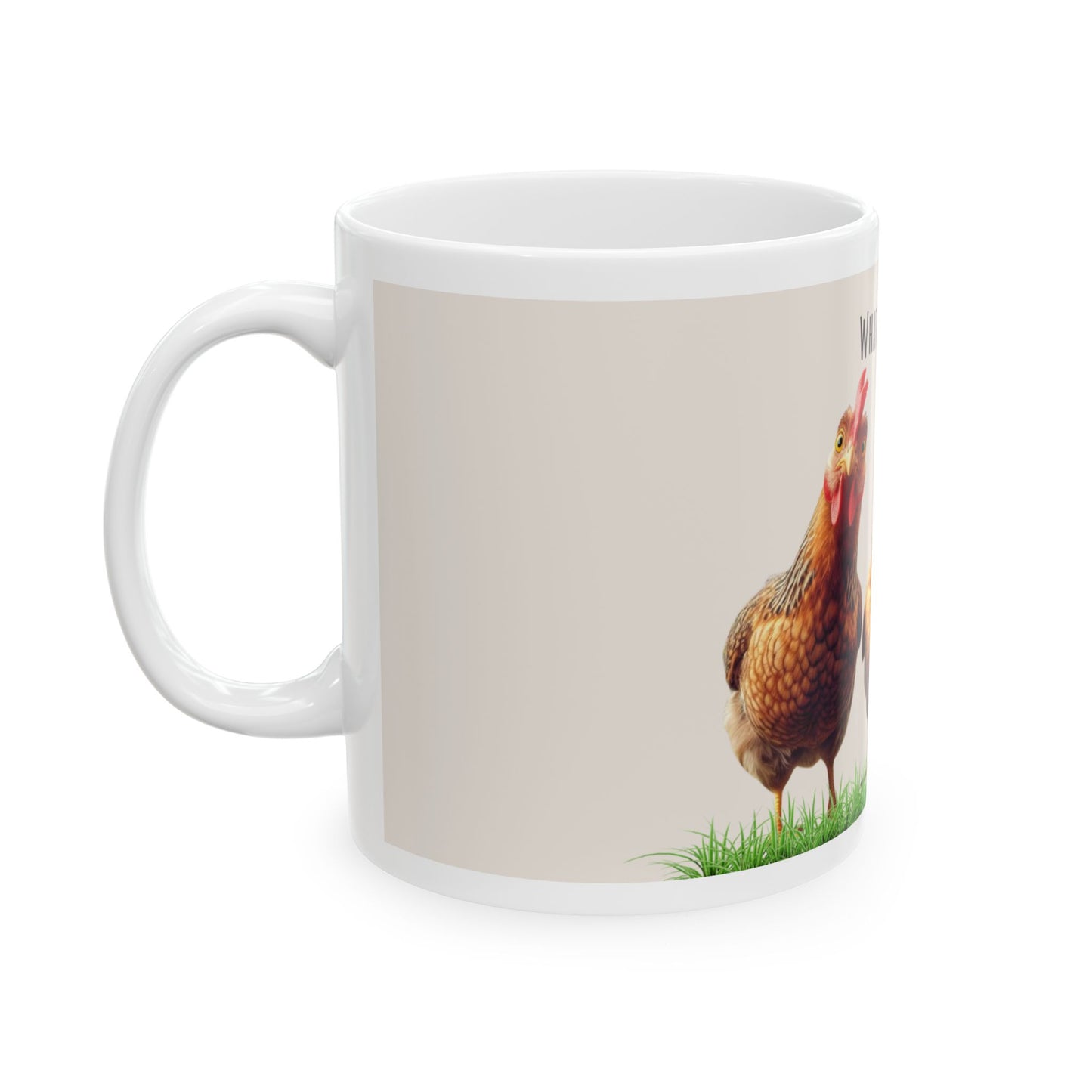 Funny Chicken Mug - What the Cluck? | Perfect Gag Gift, Kitchen Decor, Coffee Lover's Gift, Home Barware, Animal Lovers