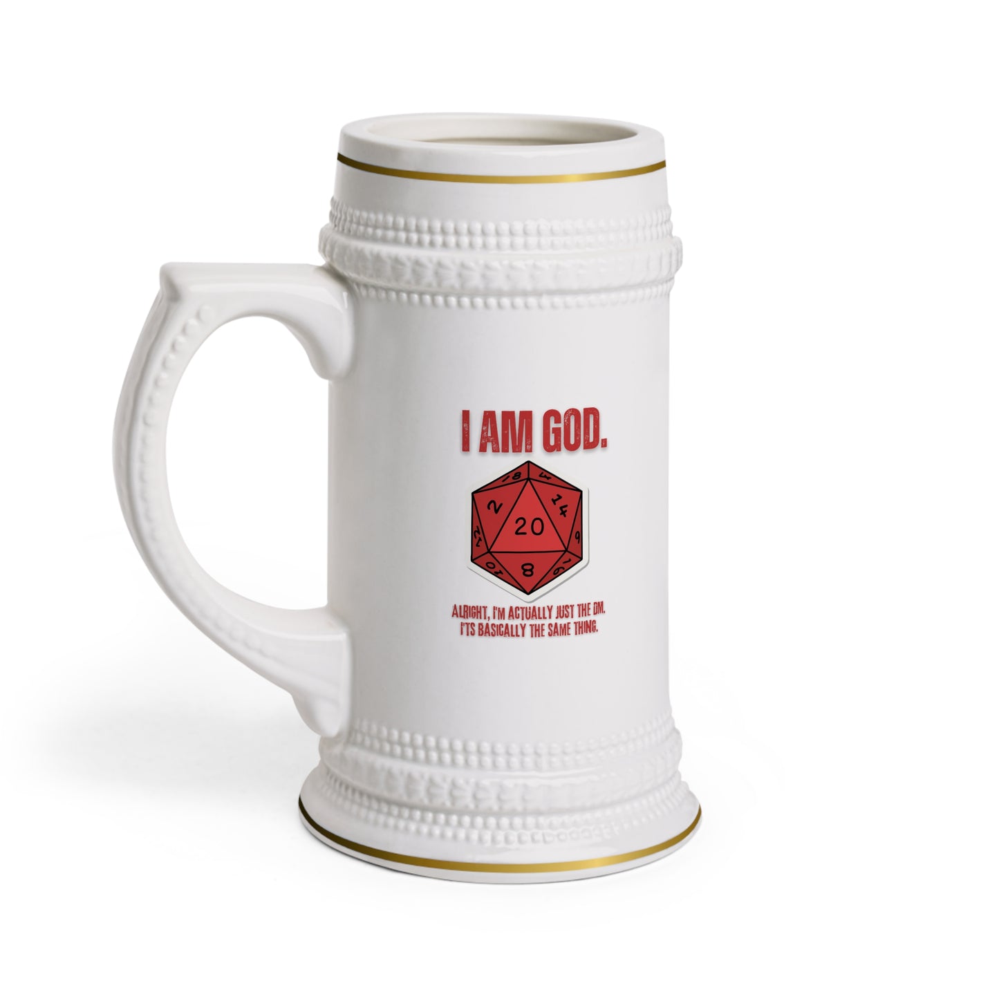 DND, DM, Dungeon Master, Dungeons and Dragons Beer Stein Mug