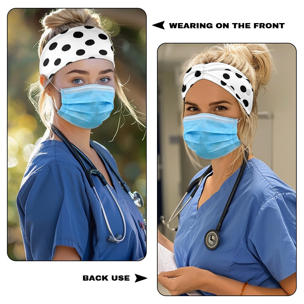 Poka Dot Nurse button headband