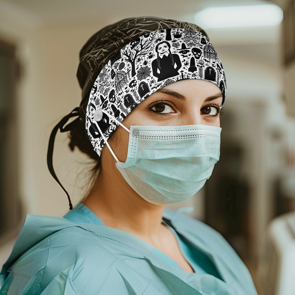 Goth Nurse button headband