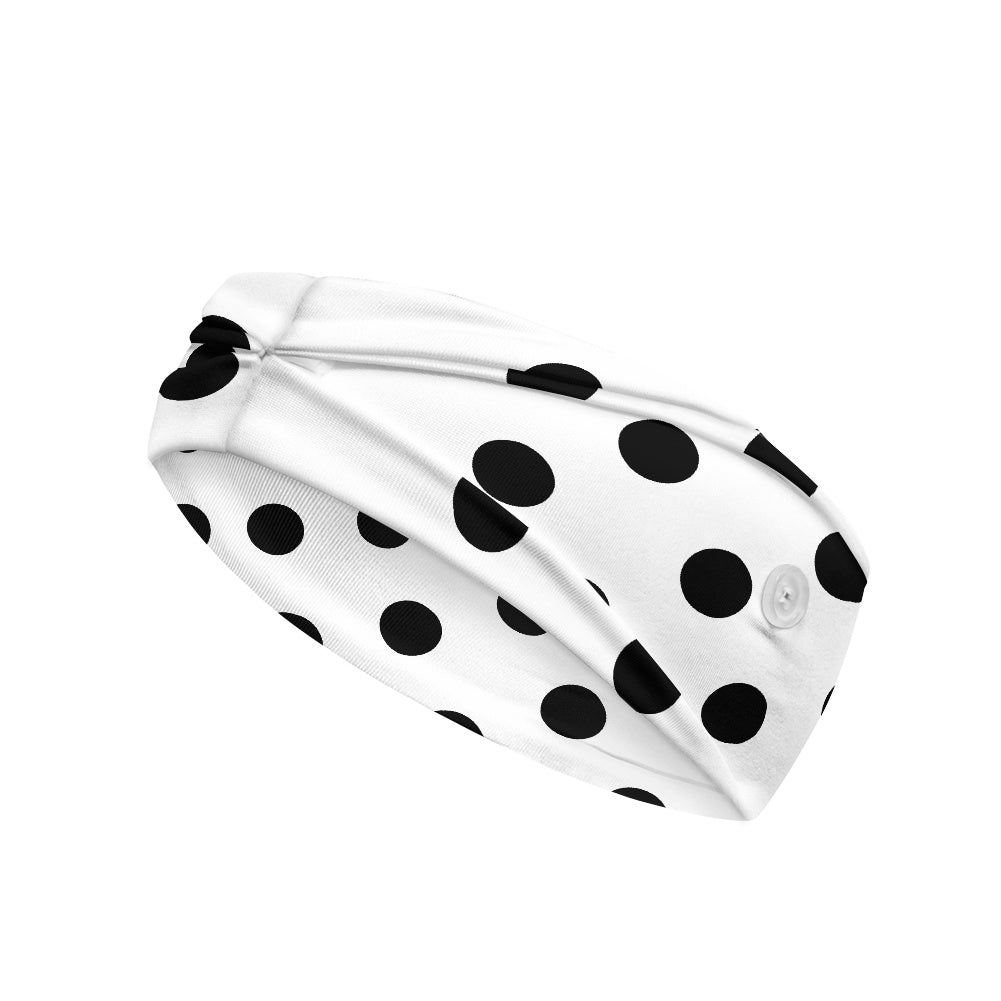 Poka Dot Nurse button headband