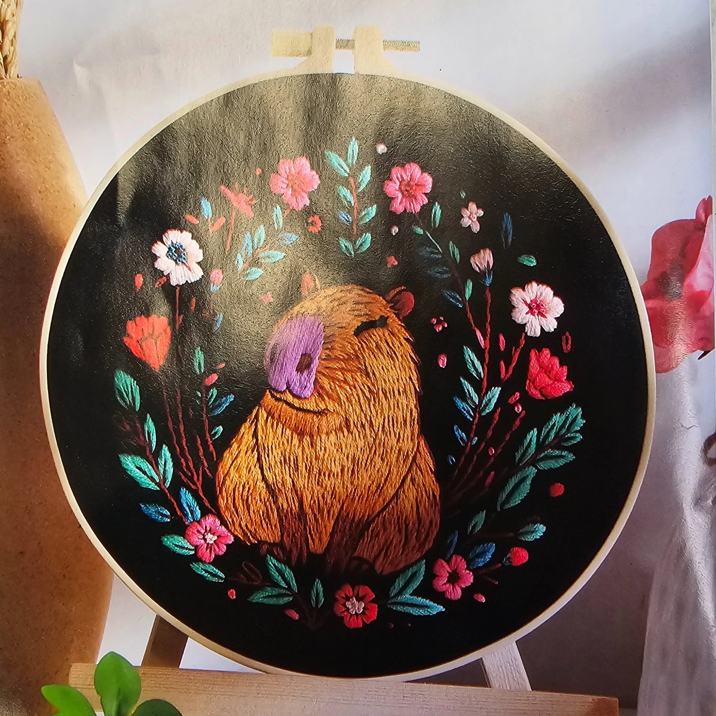 Capybara Embroidery Kit Capybara Craft Kit Capybara Gift